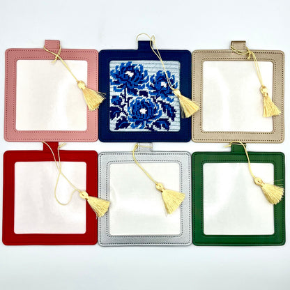 Vegan Leather 4x4 Ornaments