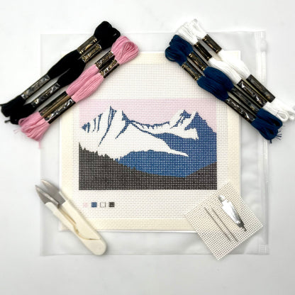Glacier National Park Needlepoint Design Needlepoint Kit Blue Poppy Designs