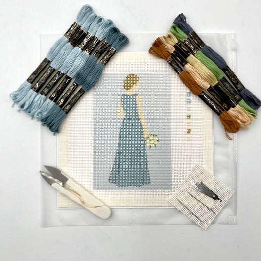 Bridesmaid Needlepoint Design Needlepoint Kit Blue Poppy Designs
