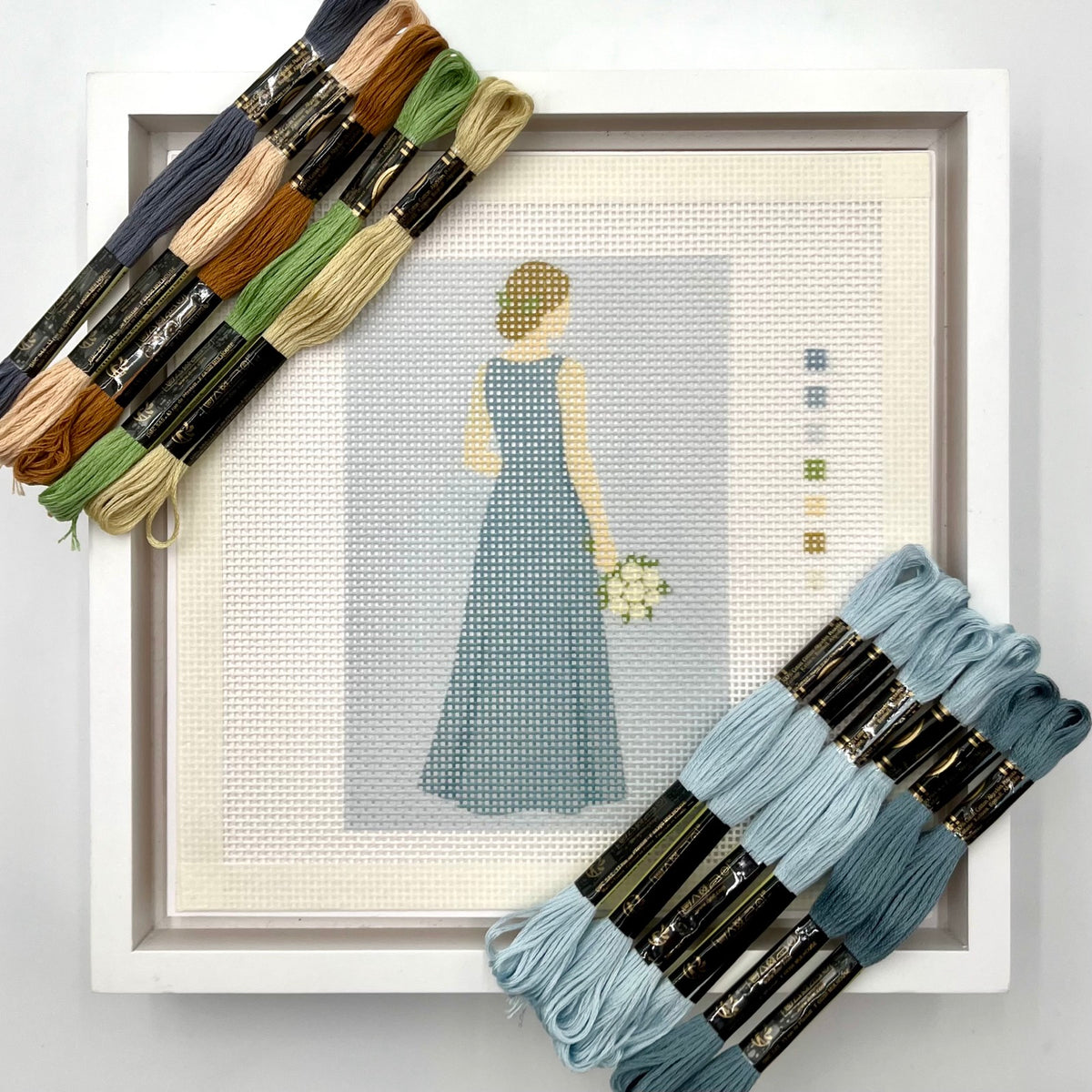 Bridesmaid Needlepoint Design Needlepoint Kit Blue Poppy Designs