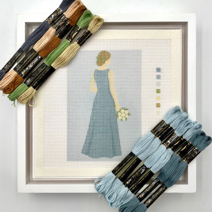 Bridesmaid Needlepoint Design Needlepoint Kit Blue Poppy Designs