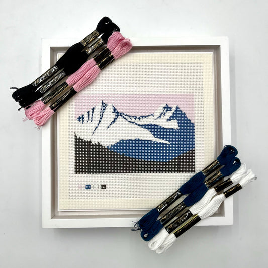 Glacier National Park Needlepoint Design Needlepoint Kit Blue Poppy Designs