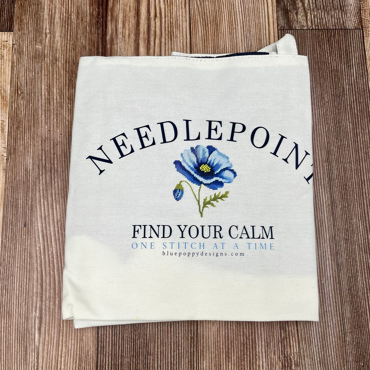 Reversible Canvas Tote Bag Tote Bag - Women's Blue Poppy Designs