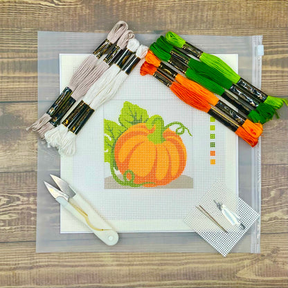 One Pumpkin Needlepoint Design