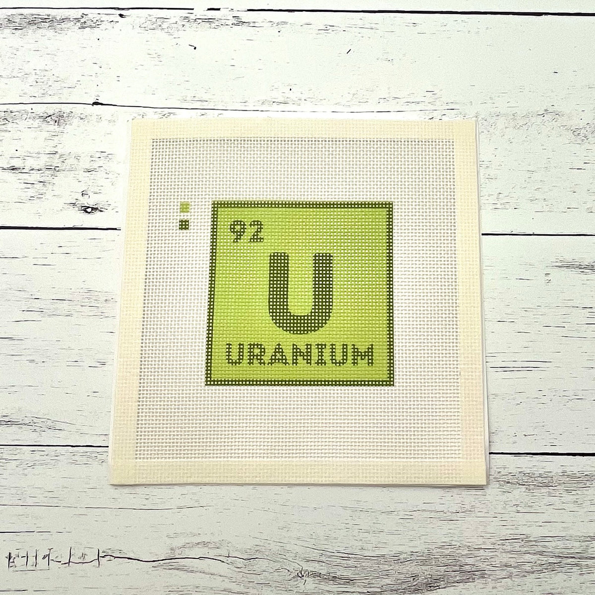 Uranium U Needlepoint Design Needlepoint Kit Blue Poppy Designs