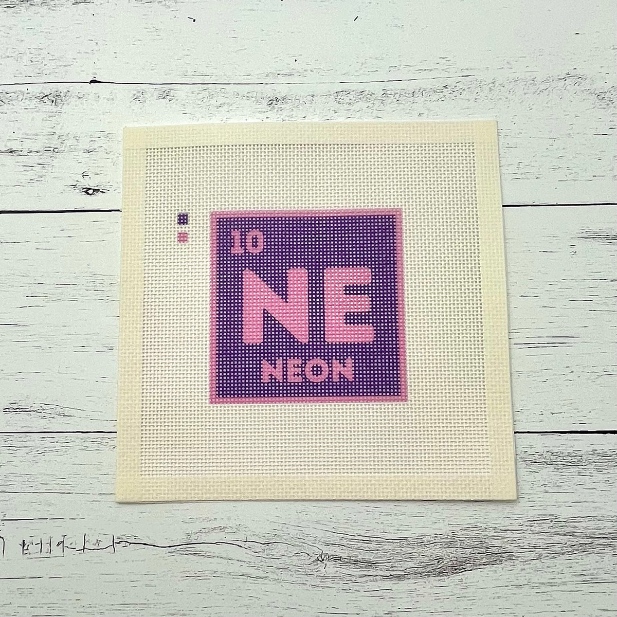 Neon NE Needlepoint Design Needlepoint Kit Blue Poppy Designs