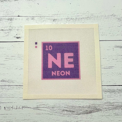 Neon NE Needlepoint Design Needlepoint Kit Blue Poppy Designs