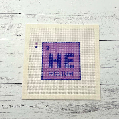 Helium He Needlepoint Design Needlepoint Kit Blue Poppy Designs