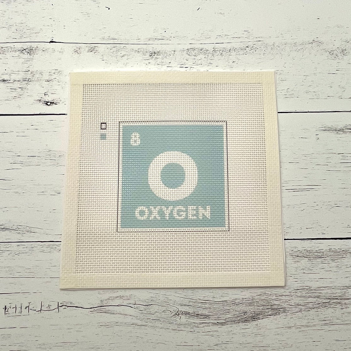 Oxygen O Needlepoint Design Needlepoint Kit Blue Poppy Designs