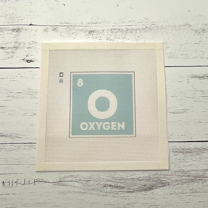 Oxygen O Needlepoint Design Needlepoint Kit Blue Poppy Designs
