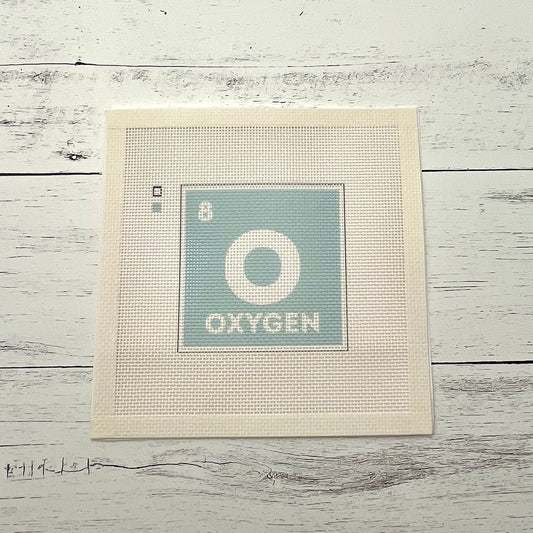 Oxygen O Needlepoint Design Needlepoint Kit Blue Poppy Designs