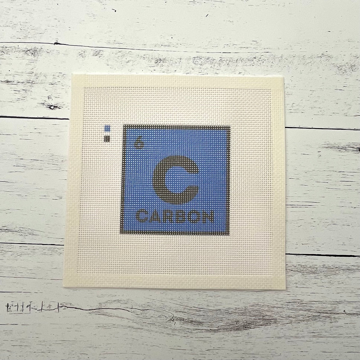 Carbon C Needlepoint Design Needlepoint Kit Blue Poppy Designs