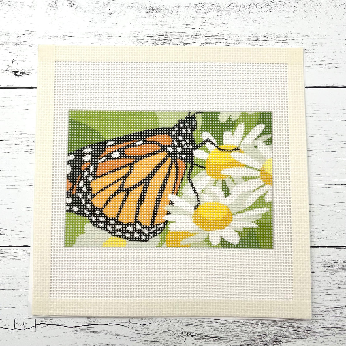 Monarch Butterfly Needlepoint Design Needlepoint Kit Blue Poppy Designs