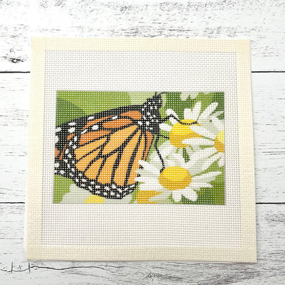 Monarch Butterfly Needlepoint Design Needlepoint Kit Blue Poppy Designs