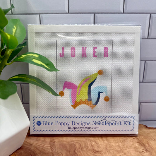 Mahjong "Joker" Needlepoint Kit Embroidery/Cross Stitch Supplies Blue Poppy Designs