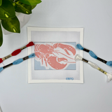 Lobster Needlepoint Kit Embroidery/Cross Stitch Supplies Blue Poppy Designs