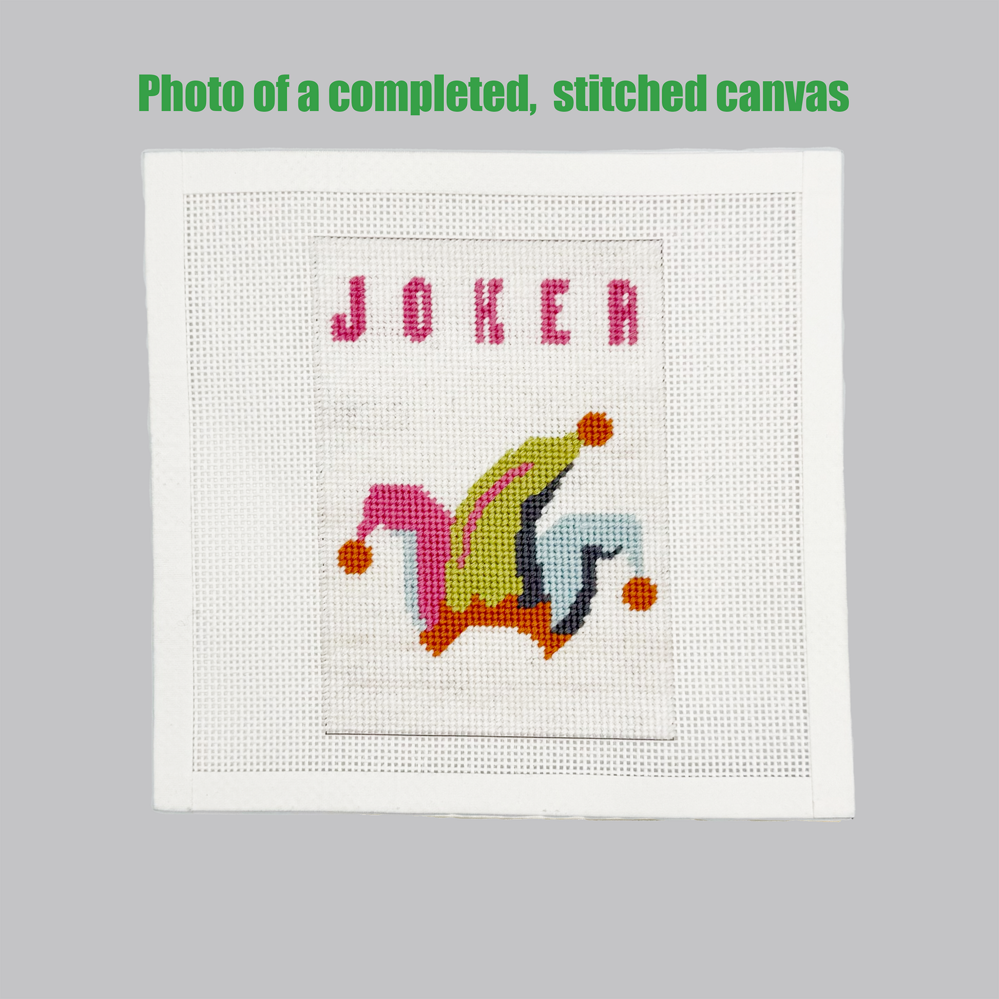 Mahjong "Joker" Needlepoint Kit Embroidery/Cross Stitch Supplies Blue Poppy Designs