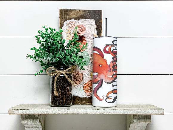 Octopus 20oz Tumbler - Customize it with your town Insulated Mug/Tumbler Blue Poppy Designs