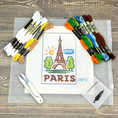 Paris Eiffel Tower Needlepoint Kit