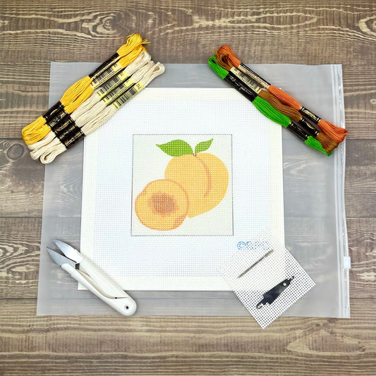 Peaches Needlepoint Kit Needlepoint Kit Blue Poppy Designs