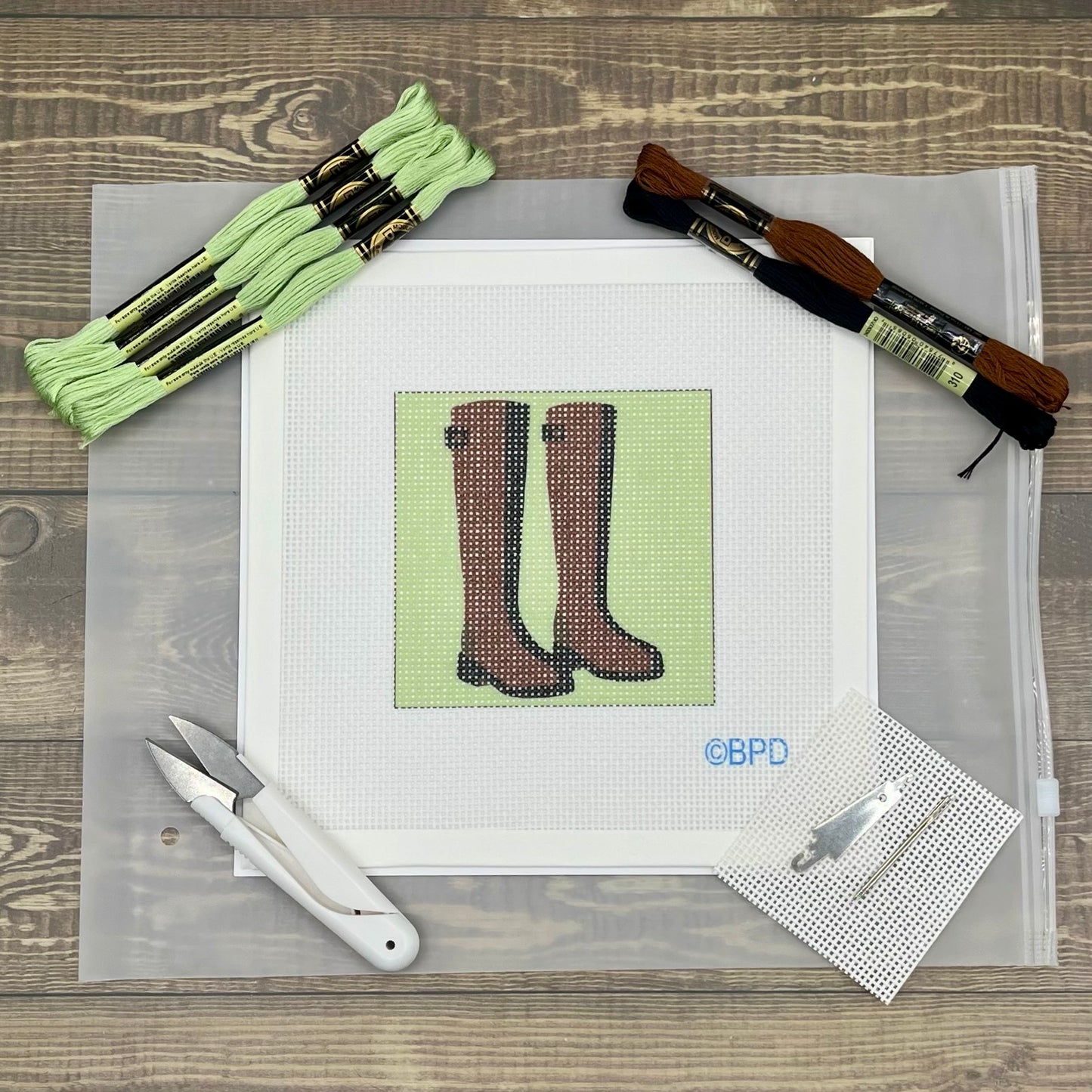 Riding Boots Needlepoint Kit