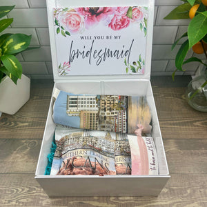 Personalized Custom Bridesmaid Proposal Gift Box - featuring Savannah Georgia - Will you be my Bridesmaid - Will you be my Maid of Honor Insulated Mug/Tumbler Blue Poppy Designs   