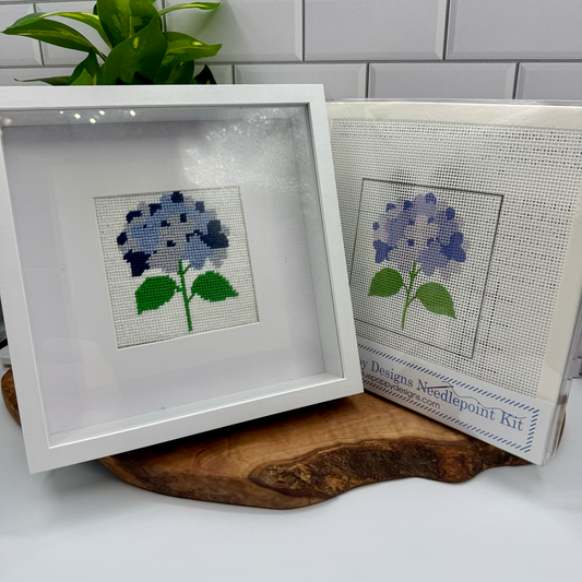 Shadowbox Frame for the 4" x 4" Needlepoint kit Blue Poppy Designs
