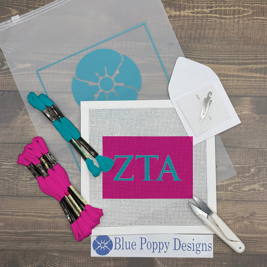 Zeta Tau Alpha 6x4 Needlepoint Kit