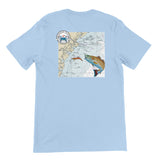 Skidaway Island Savannah Georgia Premium Unisex Crewneck T-shirt Print Material Blue Poppy Designs Baby Blue S 