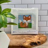 Fox Needlepoint Kit Embroidery/Cross Stitch Supplies Blue Poppy Designs