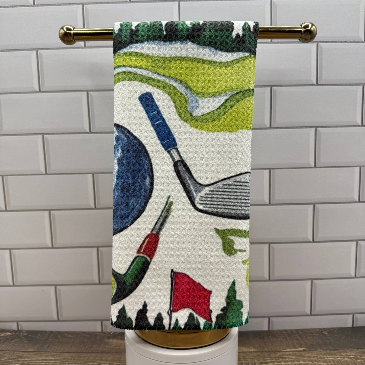 Golf Waffle Kitchen Towel Tea Towel Blue Poppy Designs