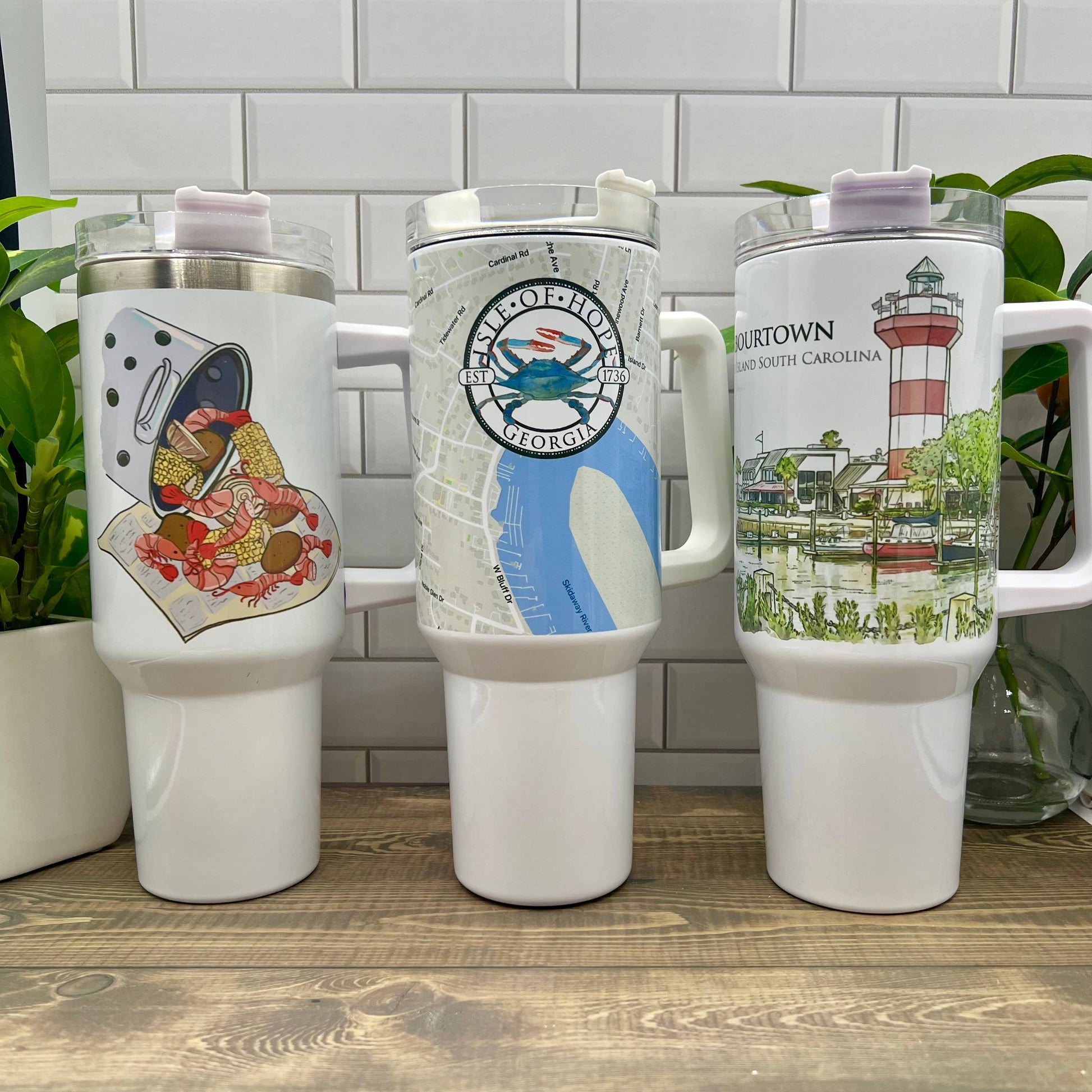 40oz Tumbler - Your Full Color Business Logo or Artwork 24+ Insulated Mug/Tumbler Blue Poppy Designs   