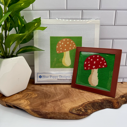 South Carolina State Flag Needlepoint Kit (Palmetto Tree and a white crescent) needlepoint Blue Poppy Designs South Carolina Flag Needlepoint Kit and Leather Coaster