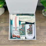 Nashville Tennessee Bachelorette weekend Gift Box - bridesmaid Gift - Personalized Gift Box with wine tumbler - tote bag  - Maid of honor  Blue Poppy Designs   