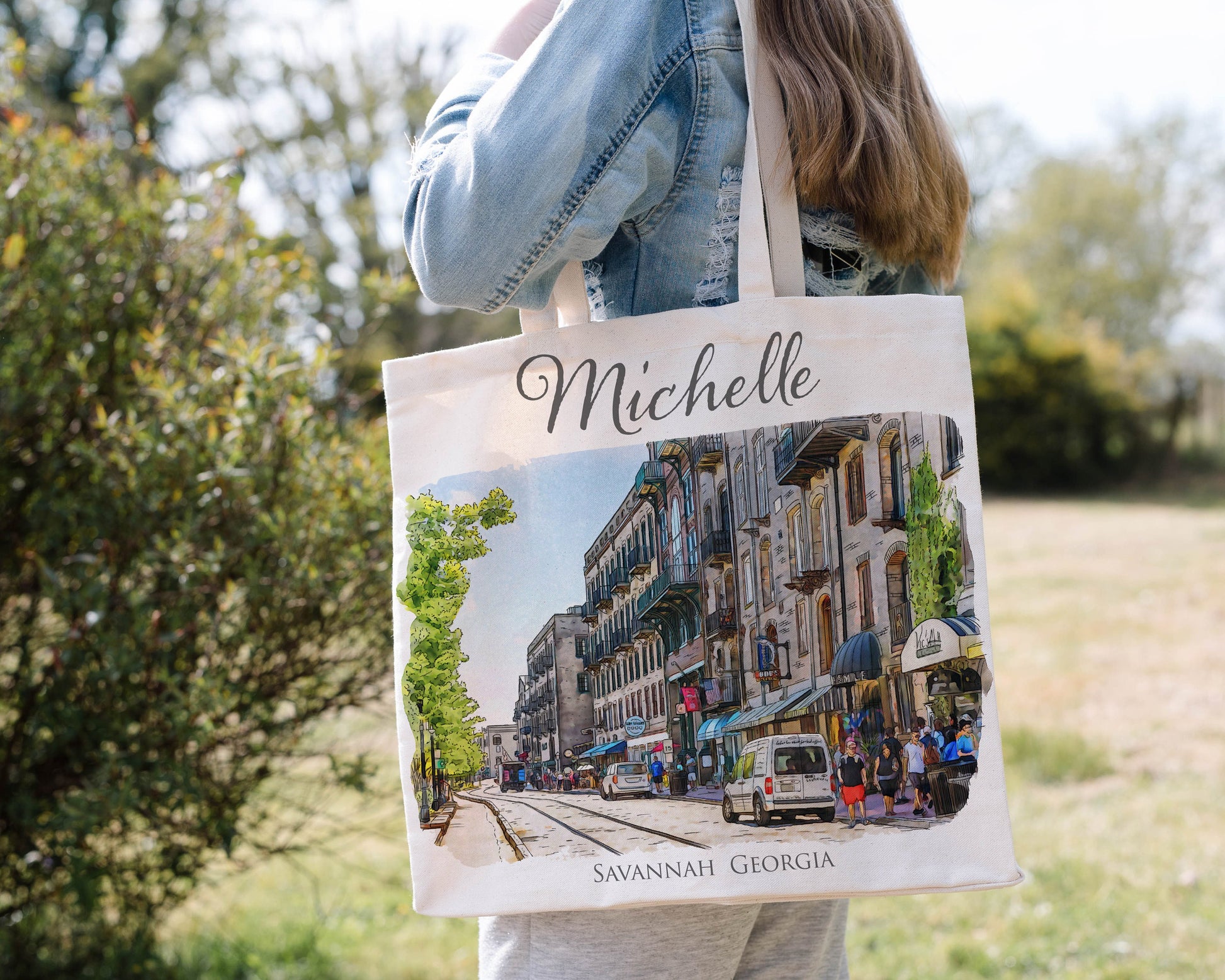 Savannah Georgia Bachelorette weekend - bridesmaid gift - personalized custom tote bag - maid of honor gift - Matron of honor gift  Blue Poppy Designs   