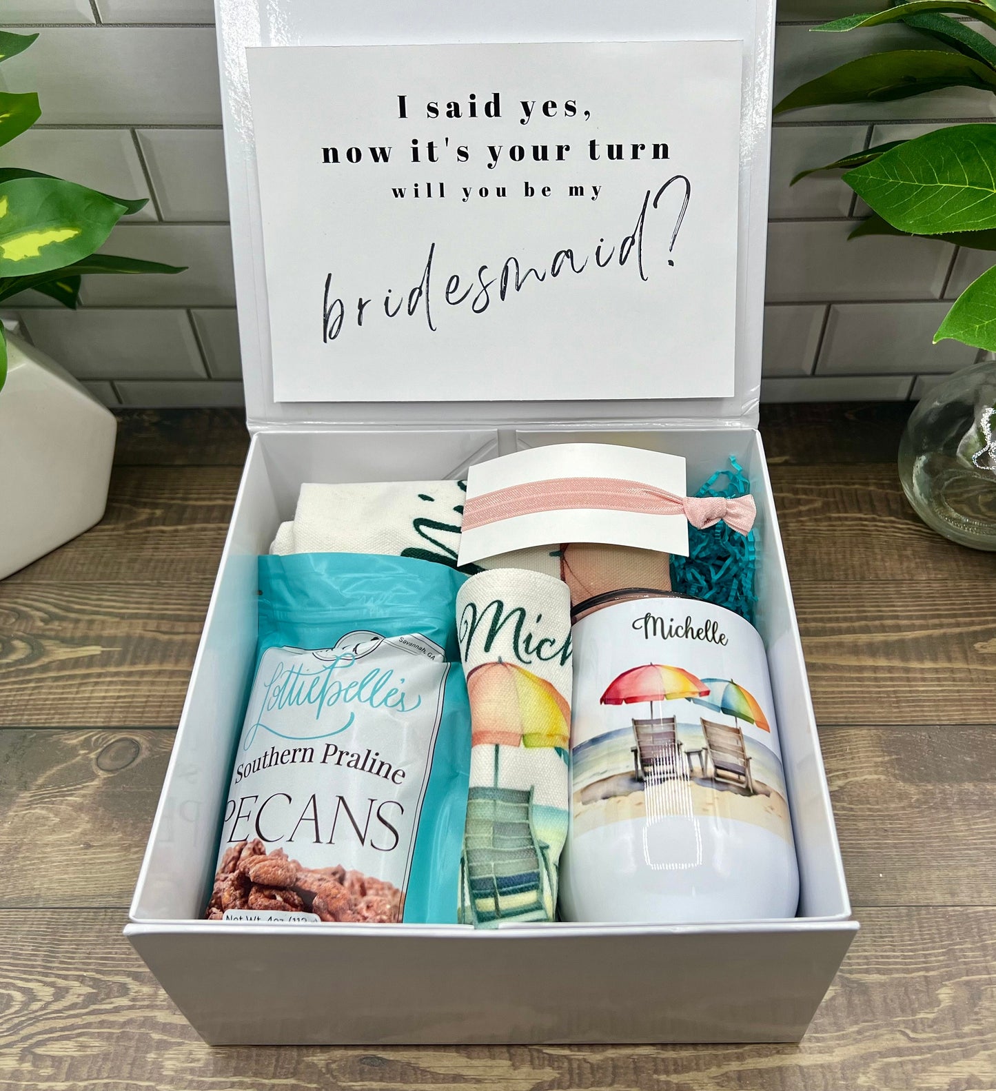 Personalized bridesmaid proposal invitation - Will You Be My Maid of Honor gift - gift for bridesmaid proposals - will you be my flower girl  Blue Poppy Designs   