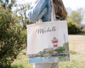 Hilton Head Island South Carolina Bachelorette weekend - bridesmaid gift - personalized custom tote bag - maid of honor - Matron of honor  Blue Poppy Designs   