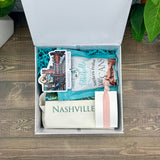 Nashville Tennessee Bachelorette weekend Gift Box - bridesmaid Gift - Personalized Gift Box - Personalized tote bag  - Maid of honor Gift  Blue Poppy Designs   