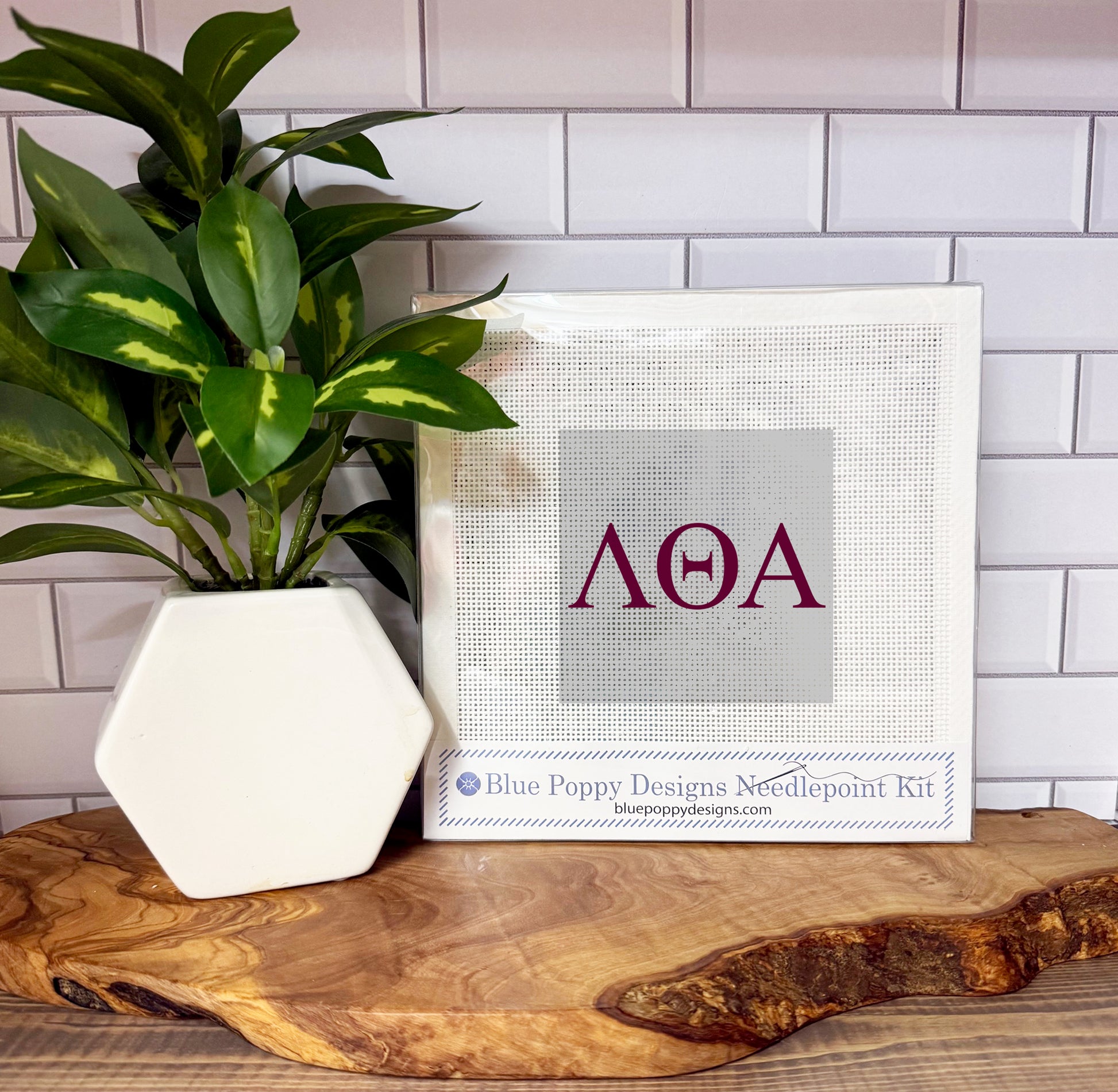 Lambda Theta Alpha 4x4 Needlepoint Kit Craft Sewing Kit Blue Poppy Designs