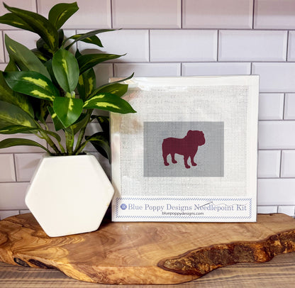 Mississippi State Bulldog 4x6 Needlepoint Design