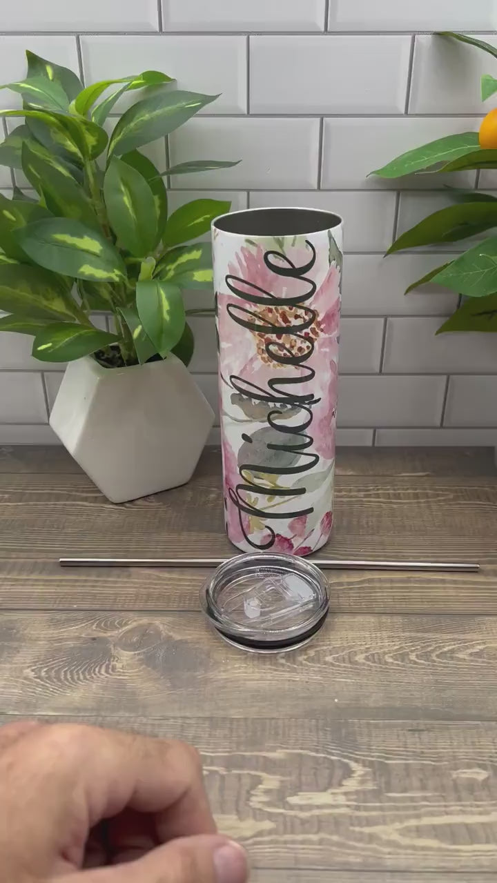 Bachelorette weekend - bridesmaid gift - personalized custom 20 ounce tumbler - maid of honor gift - matron of honor gift - flower girl gift Blue Poppy Designs