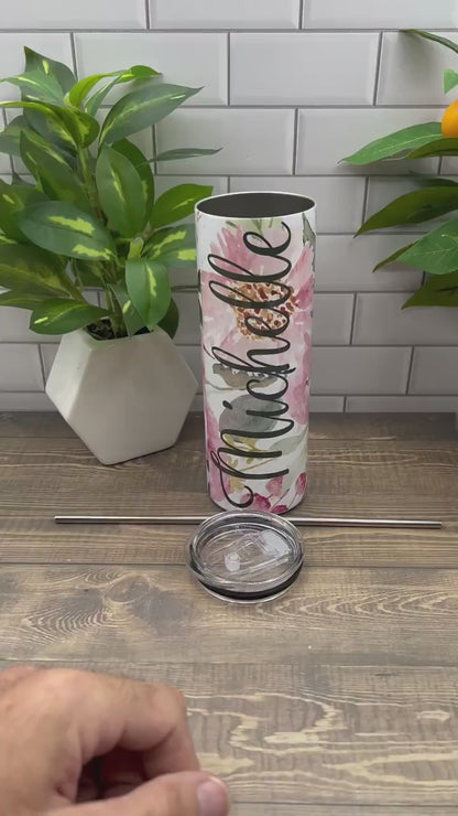 Bachelorette weekend - bridesmaid gift - personalized custom 20 ounce tumbler - maid of honor gift - matron of honor gift - flower girl gift Blue Poppy Designs