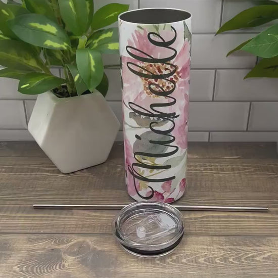 bridesmaid proposal gift - Personalized Custom 20 oz tumbler - Will You Be My Bridesmaid - Will you be my maid of honor - be my Flower Girl Blue Poppy Designs