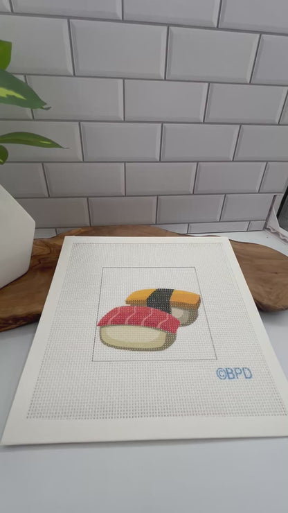 Sushi Needlepoint Kit needlepoint Blue Poppy Designs
