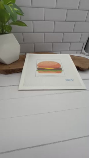 Cheeseburger Needlepoint Kit needlepoint Blue Poppy Designs
