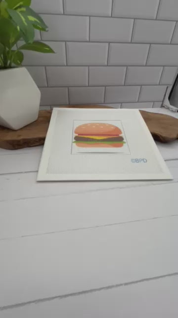Cheeseburger Needlepoint Kit needlepoint Blue Poppy Designs