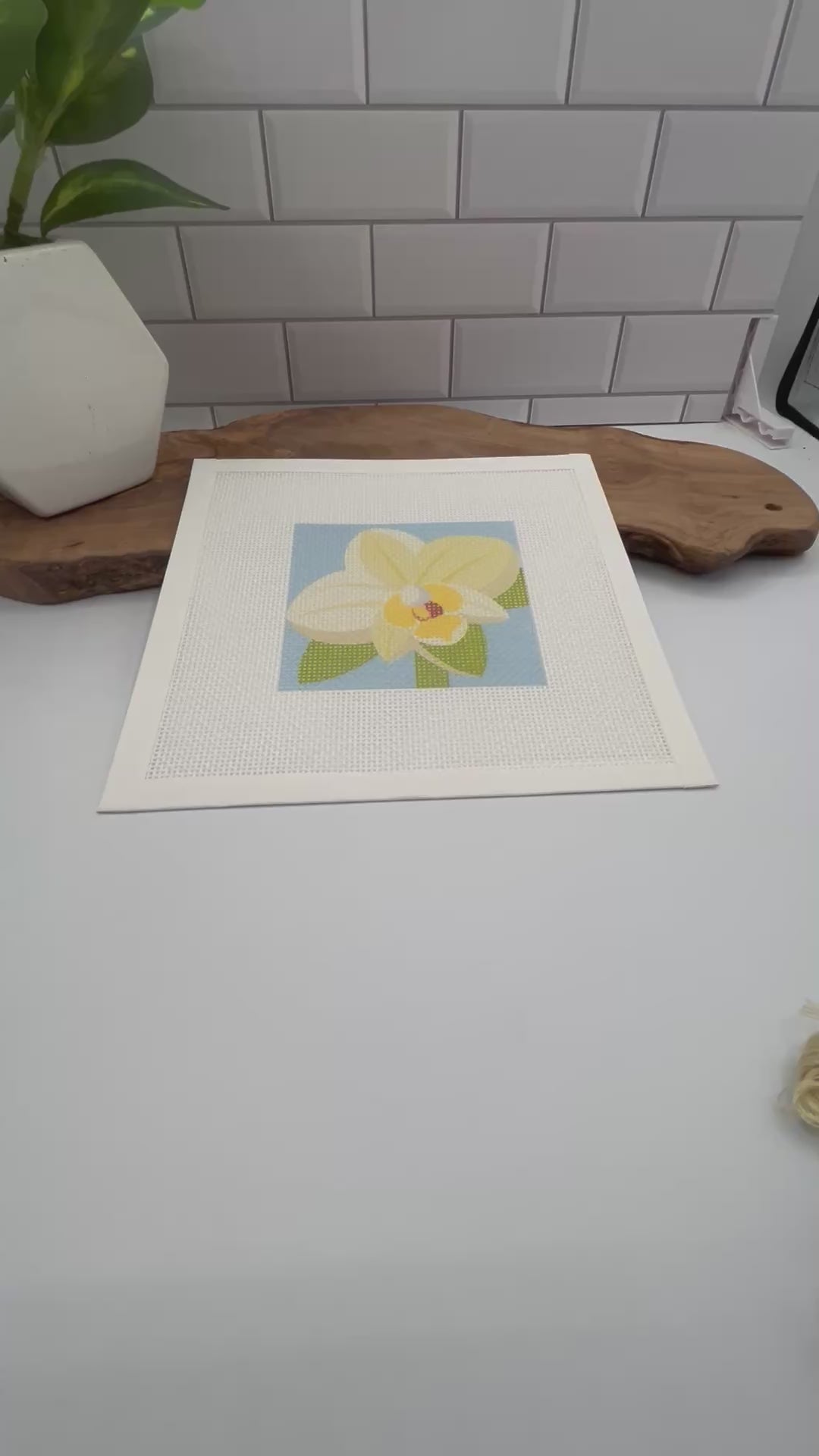 Orchid Needlepoint Kit needlepoint Blue Poppy Designs