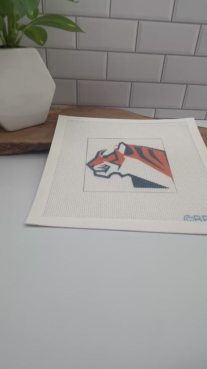 Tiger Needlepoint Kit needlepoint Blue Poppy Designs