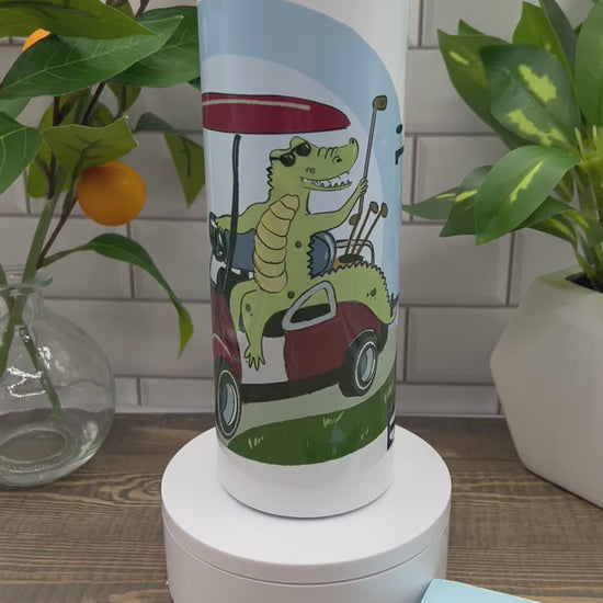 The Landings golf cart Gator 20 oz Tumbler - or...Customize it with your town Insulated Mug/Tumbler Blue Poppy Designs