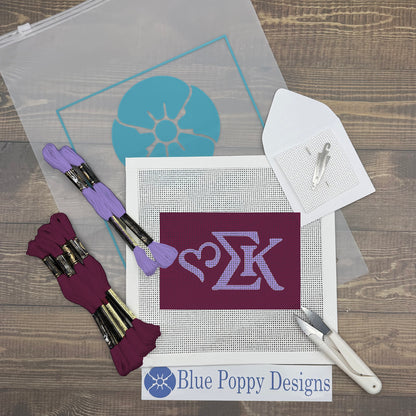 Sigma Kappa 6x4 Needlepoint Kit